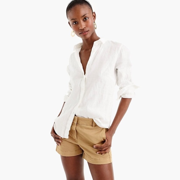 J. Crew Perfect Stretch Button Down White Shirt - Picture 1 of 2